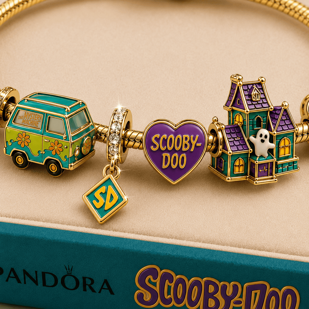 SCBD Gold Charm Bracelet Set TMH