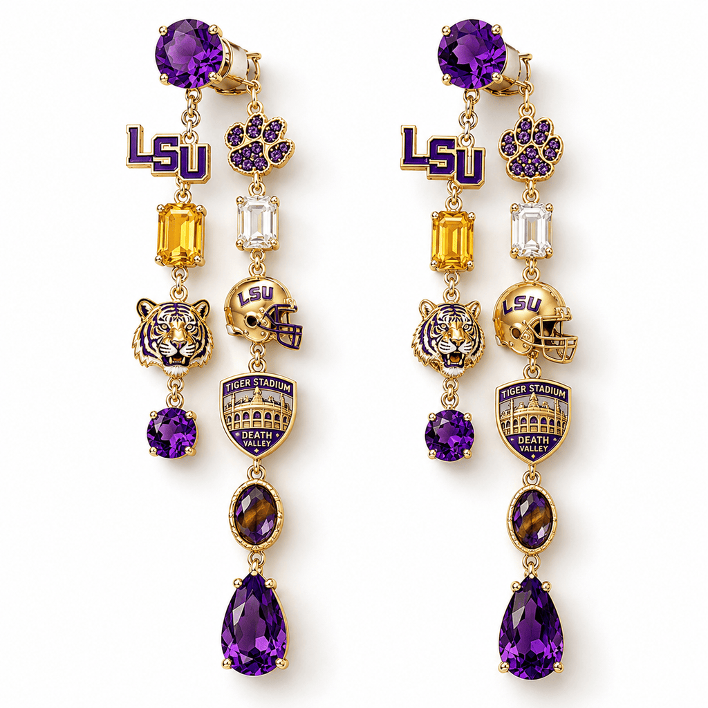 Premium LSU Dangle Earrings NTNA