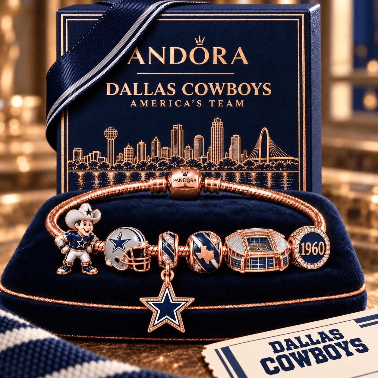 DLCB Gold Charm Bracelet Set NHVH