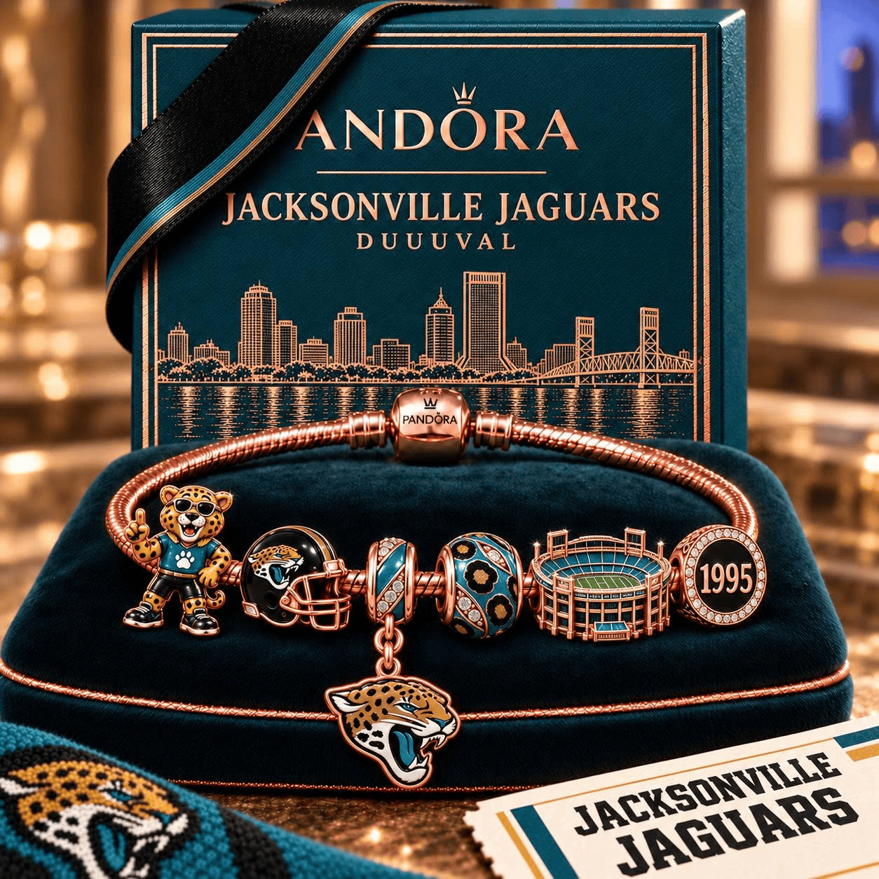 JSVJ Gold Charm Bracelet Set NHVH