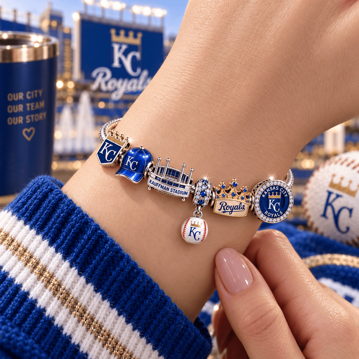 KCR Silver Charm Bracelet Set PNPA