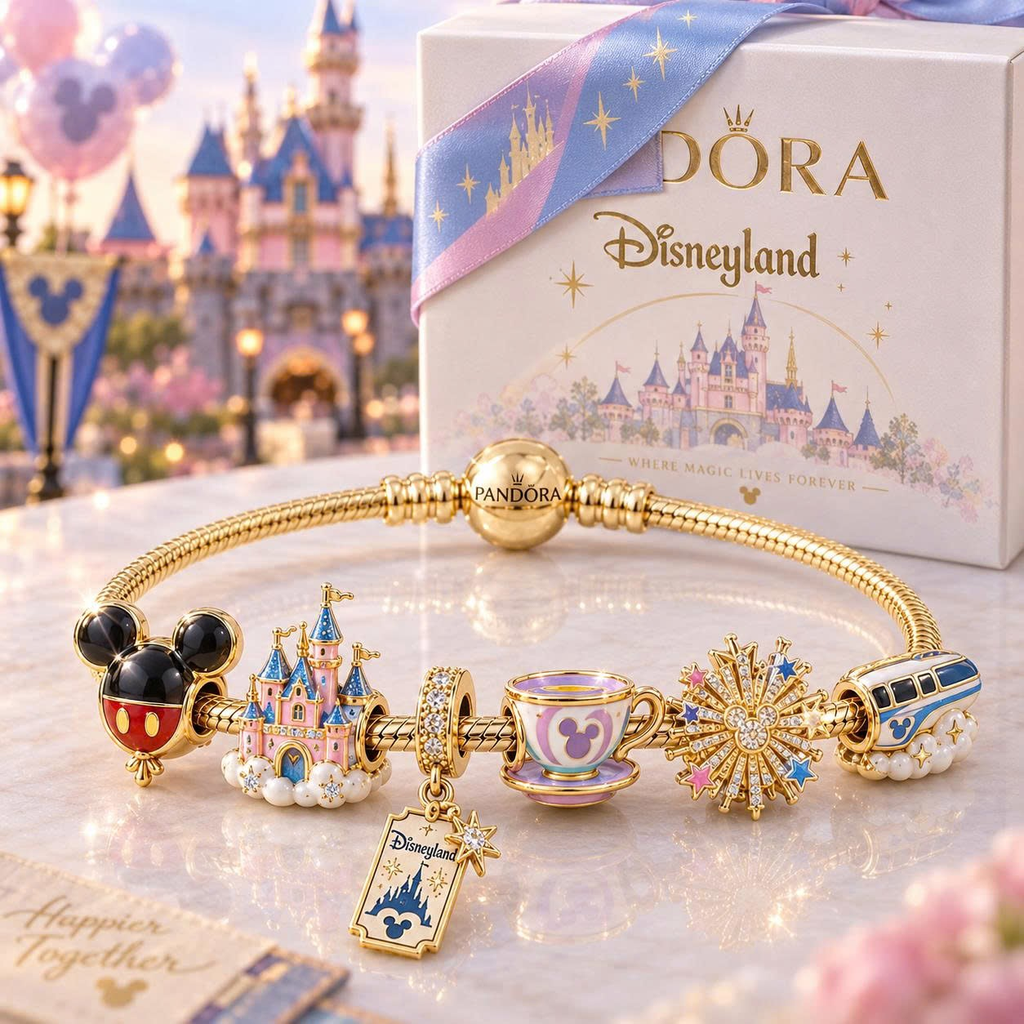 DNL Gold Charm Bracelet Set VTH