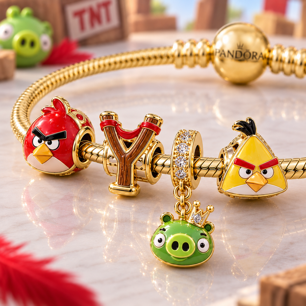TANBS Gold Charm Bracelet Set VTH