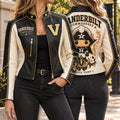 Premium VDBC Cropped Leather Zipper Jacket PVNA