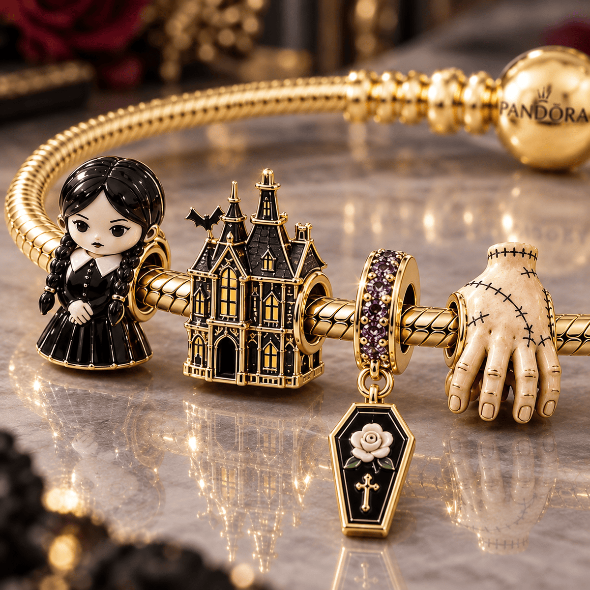 TAF Gold Charm Bracelet Set VTH