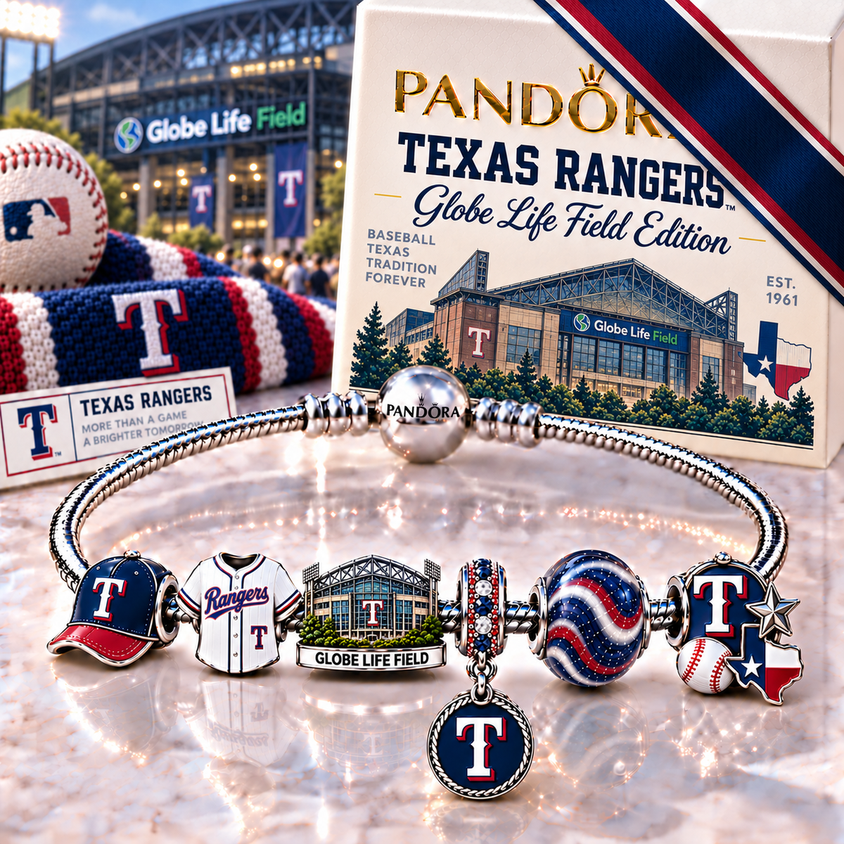 TXG Silver Charm Bracelet Set NHVH