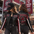 Premium SCG Cropped Leather Zipper Jacket PVNA