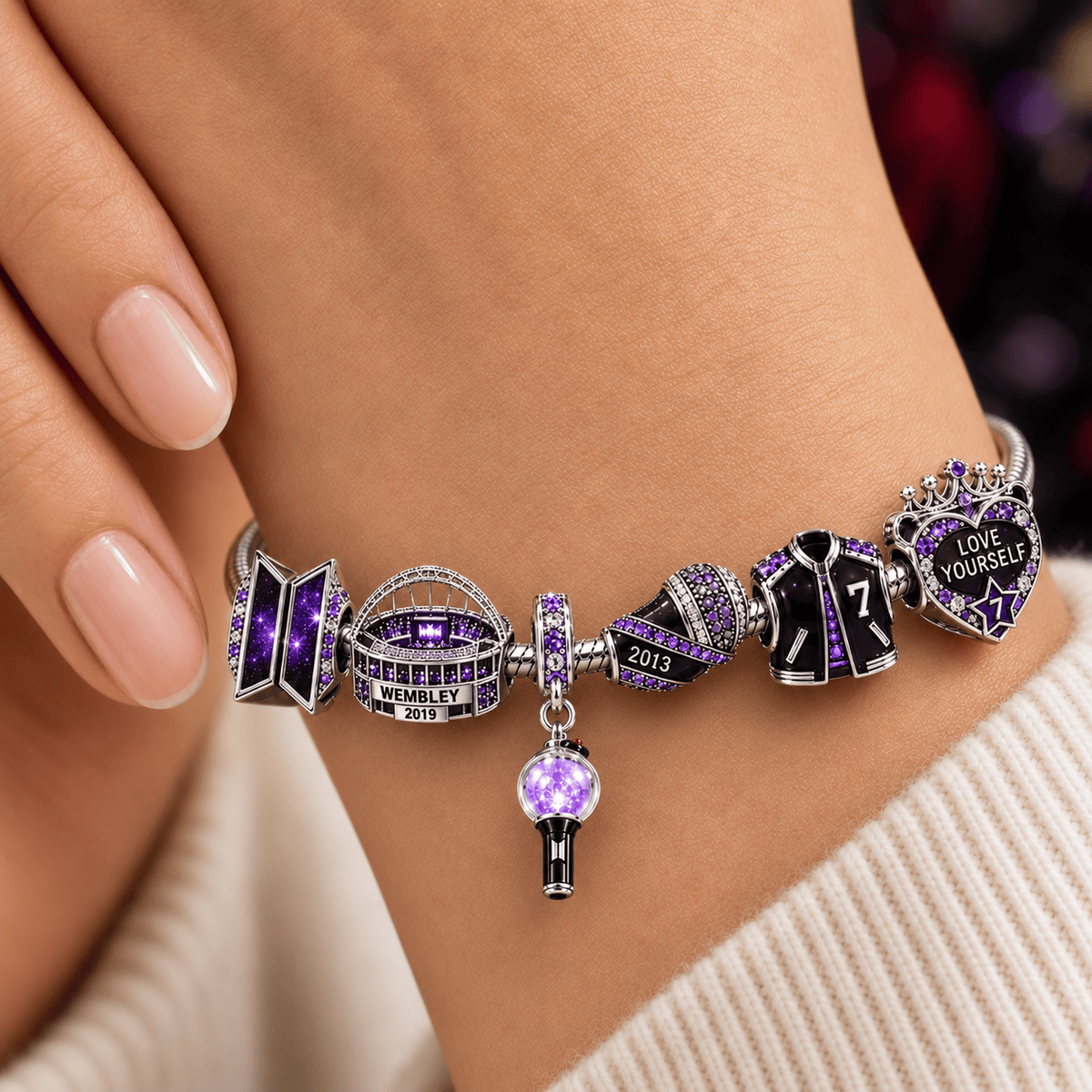 BTS Silver Charm Bracelet Set NTVA