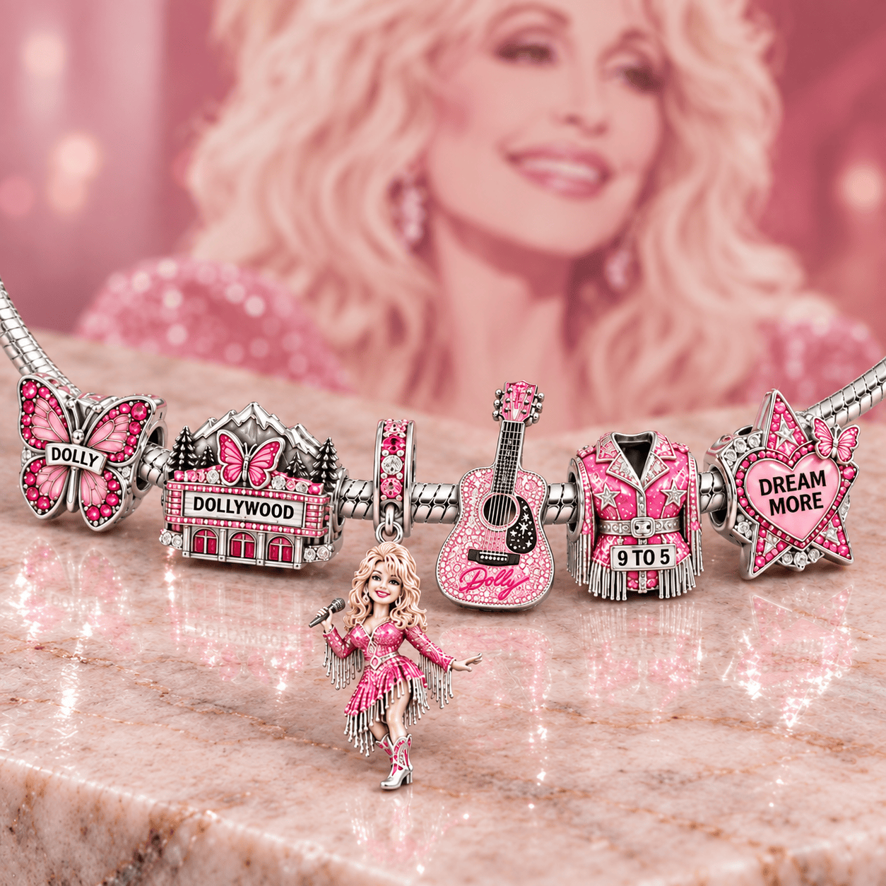 DLPT Silver Charm Bracelet Set NTVA