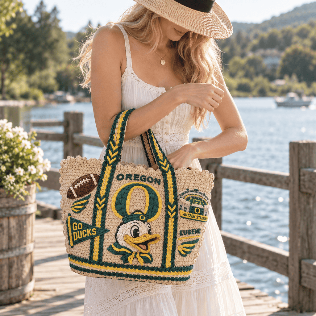 ORD Straw-Style Embellished Tote Bag HTTT