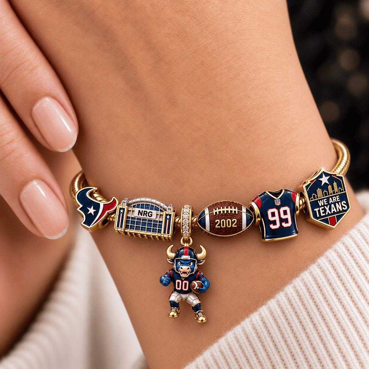 HTX Silver Charm Bracelet Set NTVA