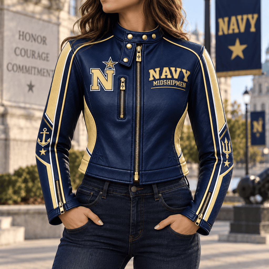 Premium NMSM Cropped Leather Zipper Jacket TTMH