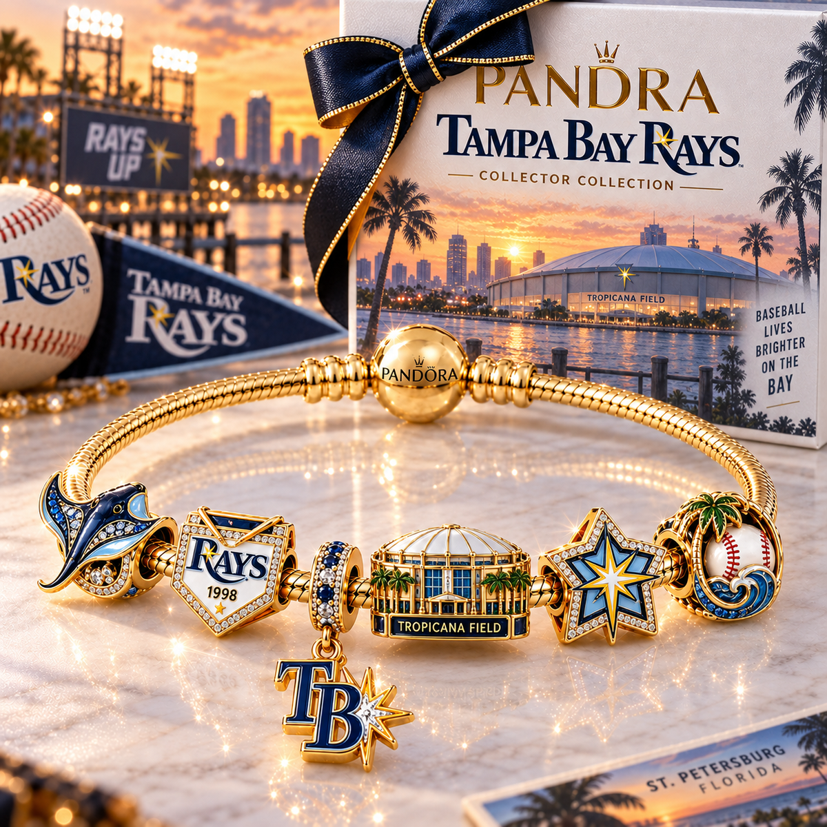 TPBR Gold Charm Bracelet Set NHVH