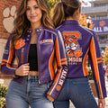 Premium CTFB Cropped Leather Zipper Jacket TTMH