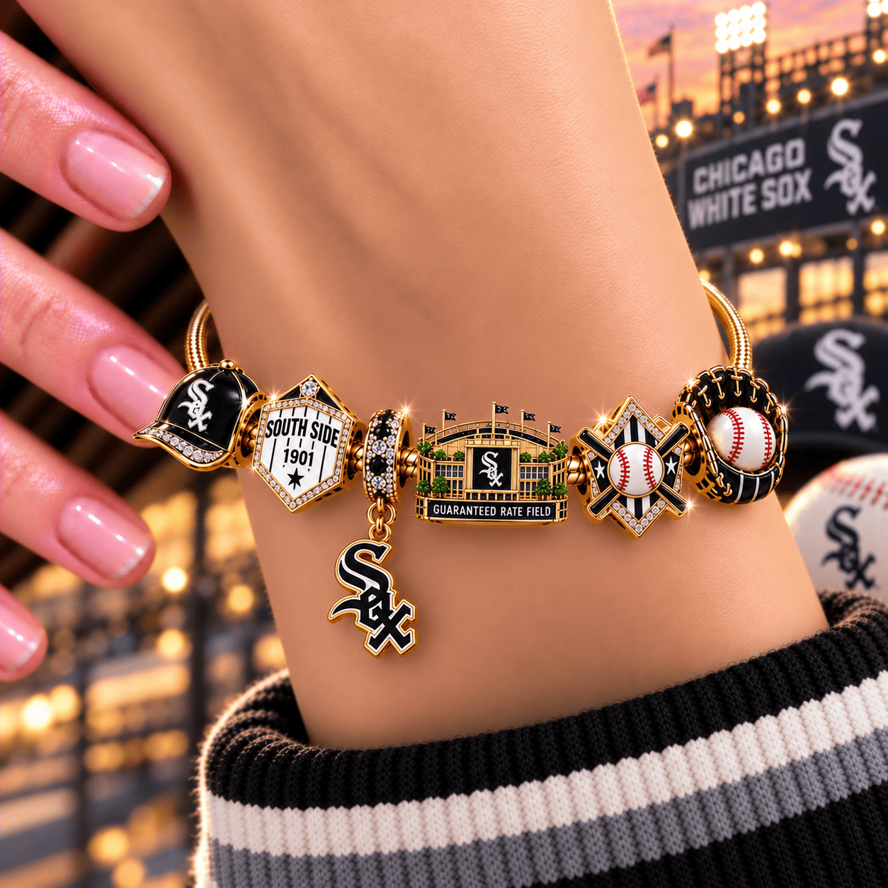 CWS Gold Charm Bracelet Set NHVH