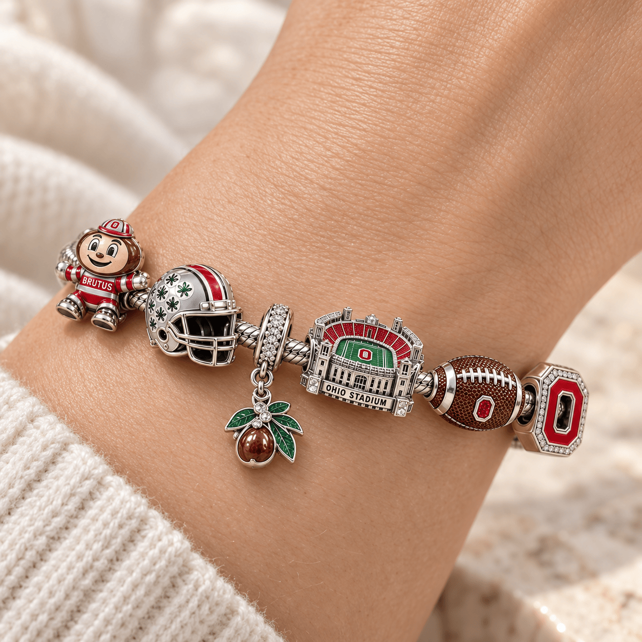 OSB Silver Charm Bracelet Set PTKL