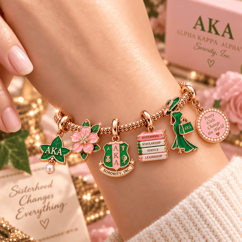 AKA Rose Gold Charm Bracelet Set TTTT