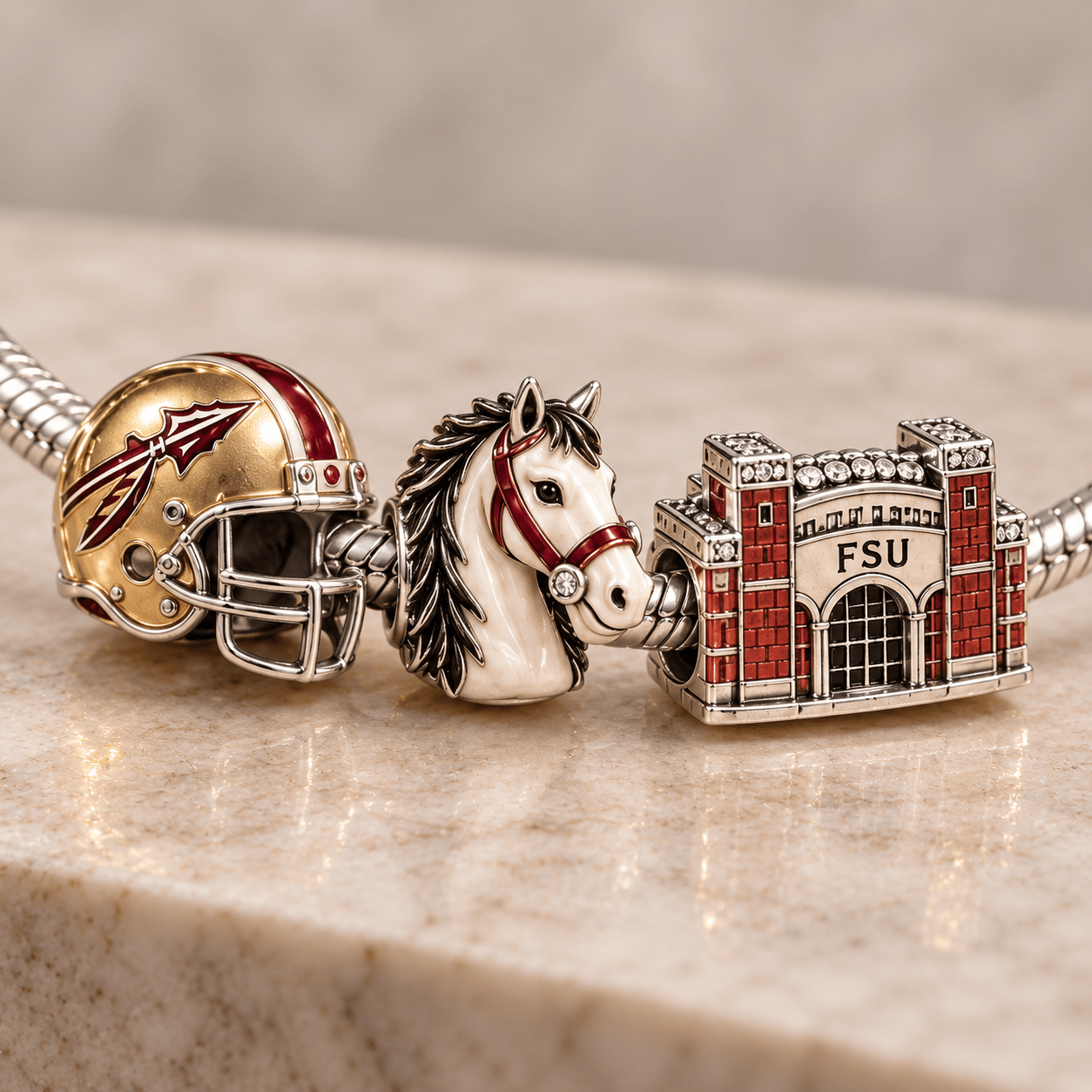 FSS Silver Charm Bracelet Set PTKL