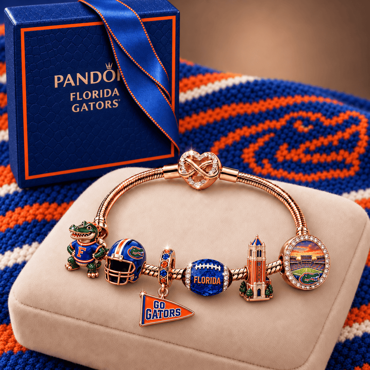 FGT Rose Gold Charm Bracelet Set TMH