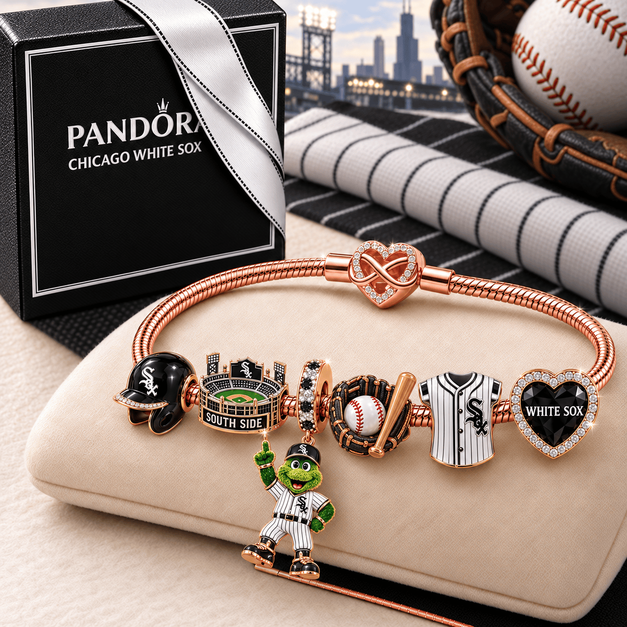CWS Rose Gold Charm Bracelet Set TMH