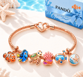 FDNM Rose Gold Charm Bracelet Set TTTT