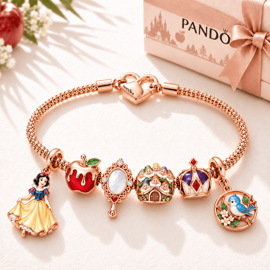 SNW Rose Gold Charm Bracelet Set TTTT