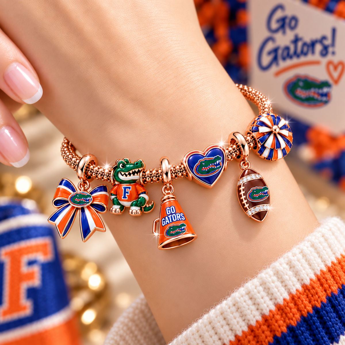 FGT Rose Gold Charm Bracelet Set TTTT