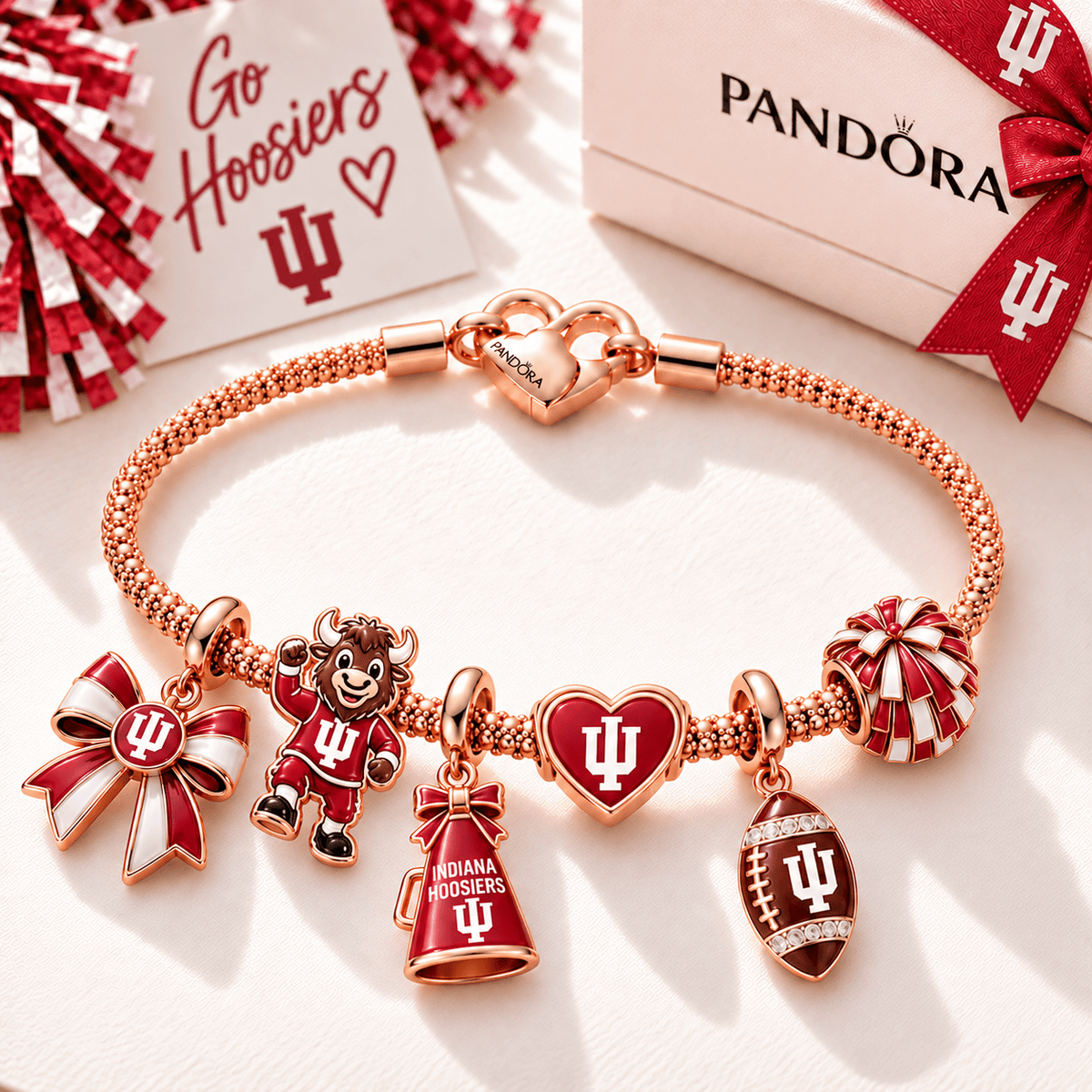 IDH Rose Gold Charm Bracelet Set TTTT