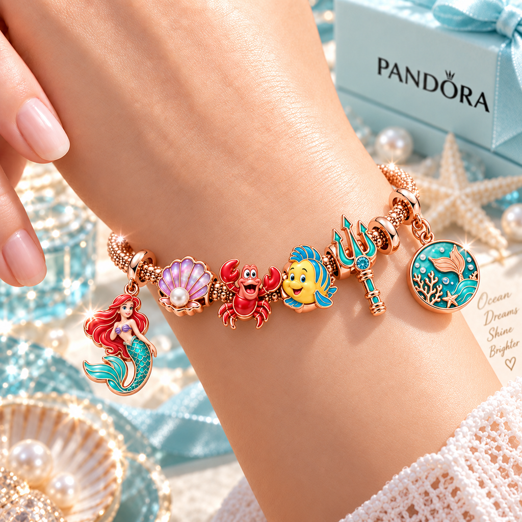 TLM Rose Gold Charm Bracelet Set TTTT