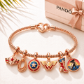 WDWM Rose Gold Charm Bracelet Set TTTT
