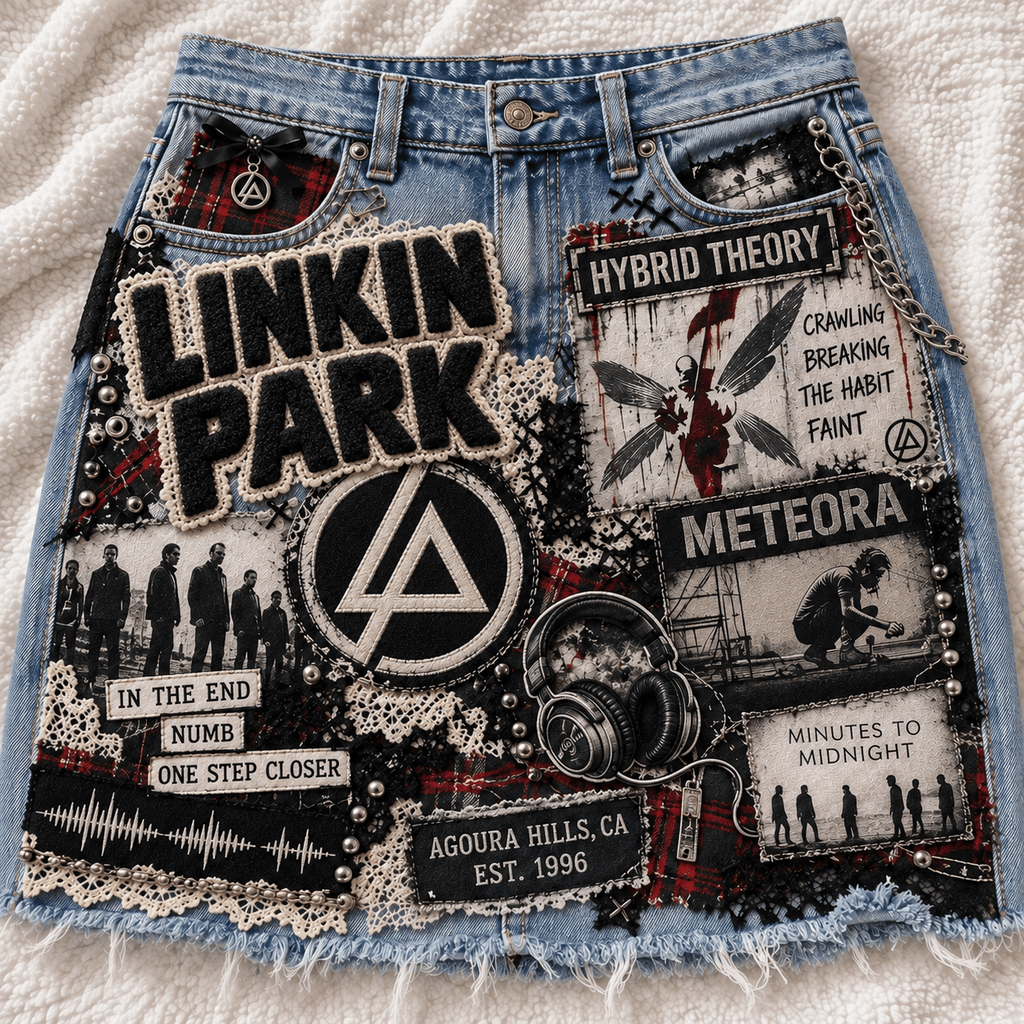 LKP Embellished Denim Skirt DNBN