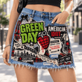 GRD Embellished Denim Skirt DNBN