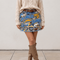 LAC Embellished Denim Skirt NTKO