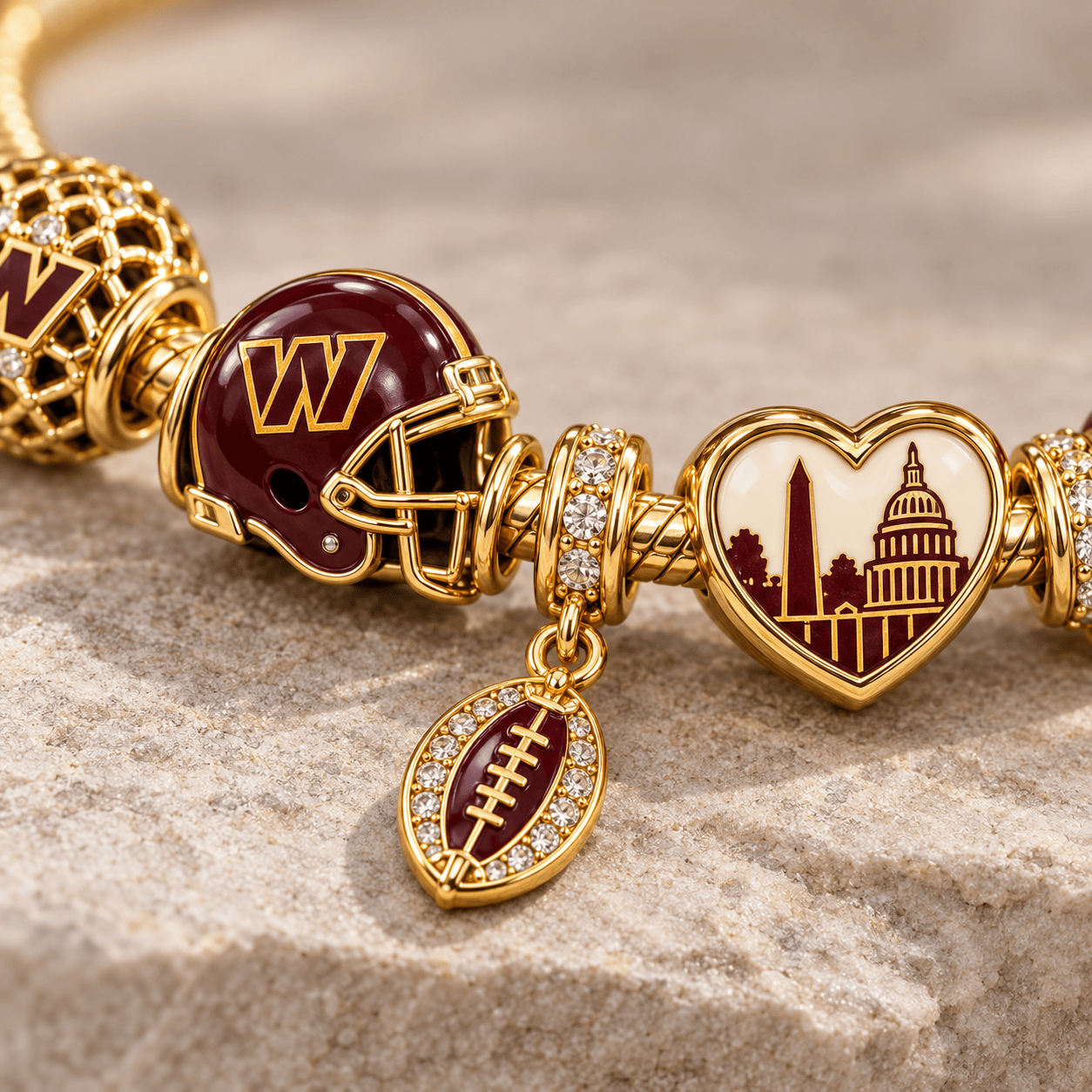 WCD Gold Charm Bracelet Set PTKL