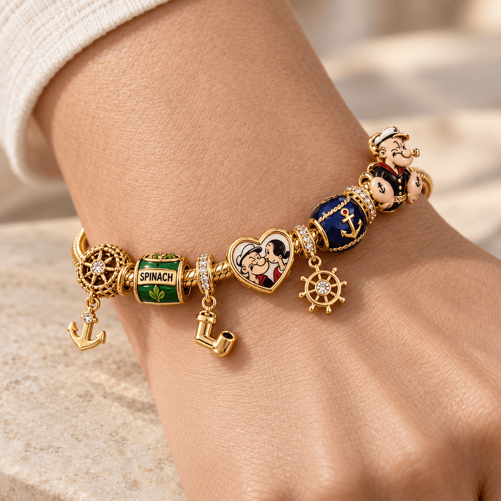 POPE Gold Charm Bracelet Set PTKL