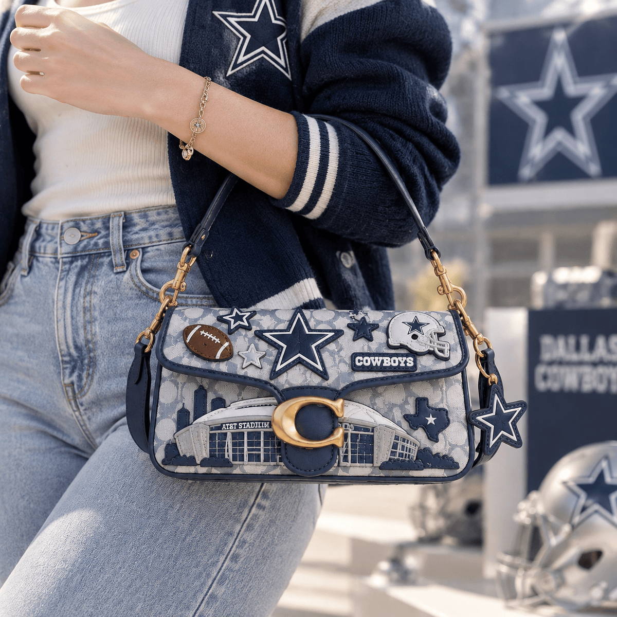 Premium DLCB Coach Shoulder Cross With Charm NPL