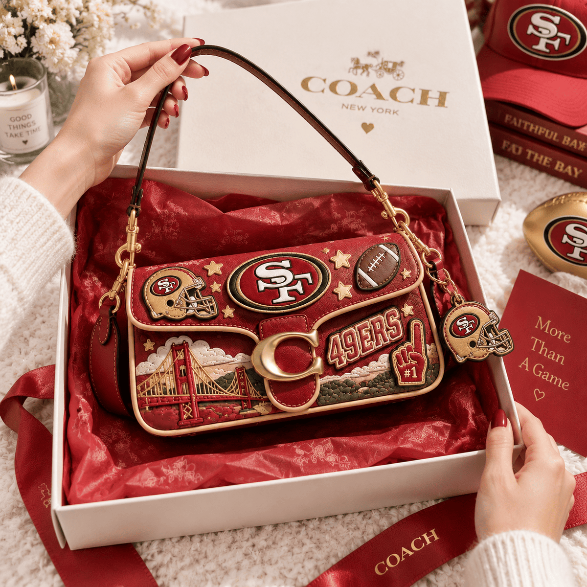 Premium SF49 Coach Shoulder Cross With Charm NPL
