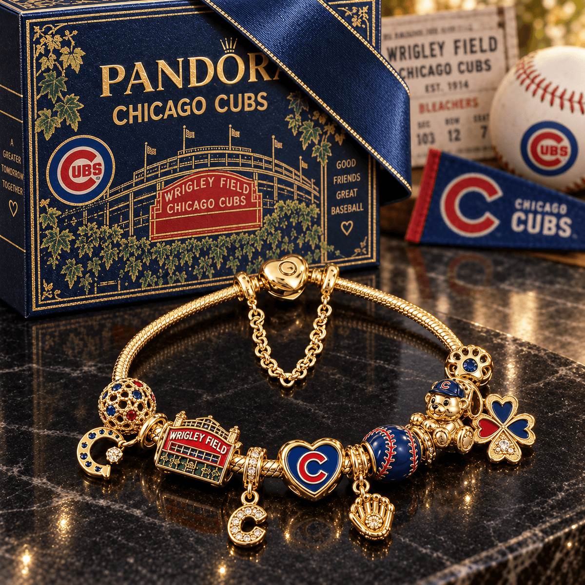 CCC Gold Charm Bracelet Set PTKL