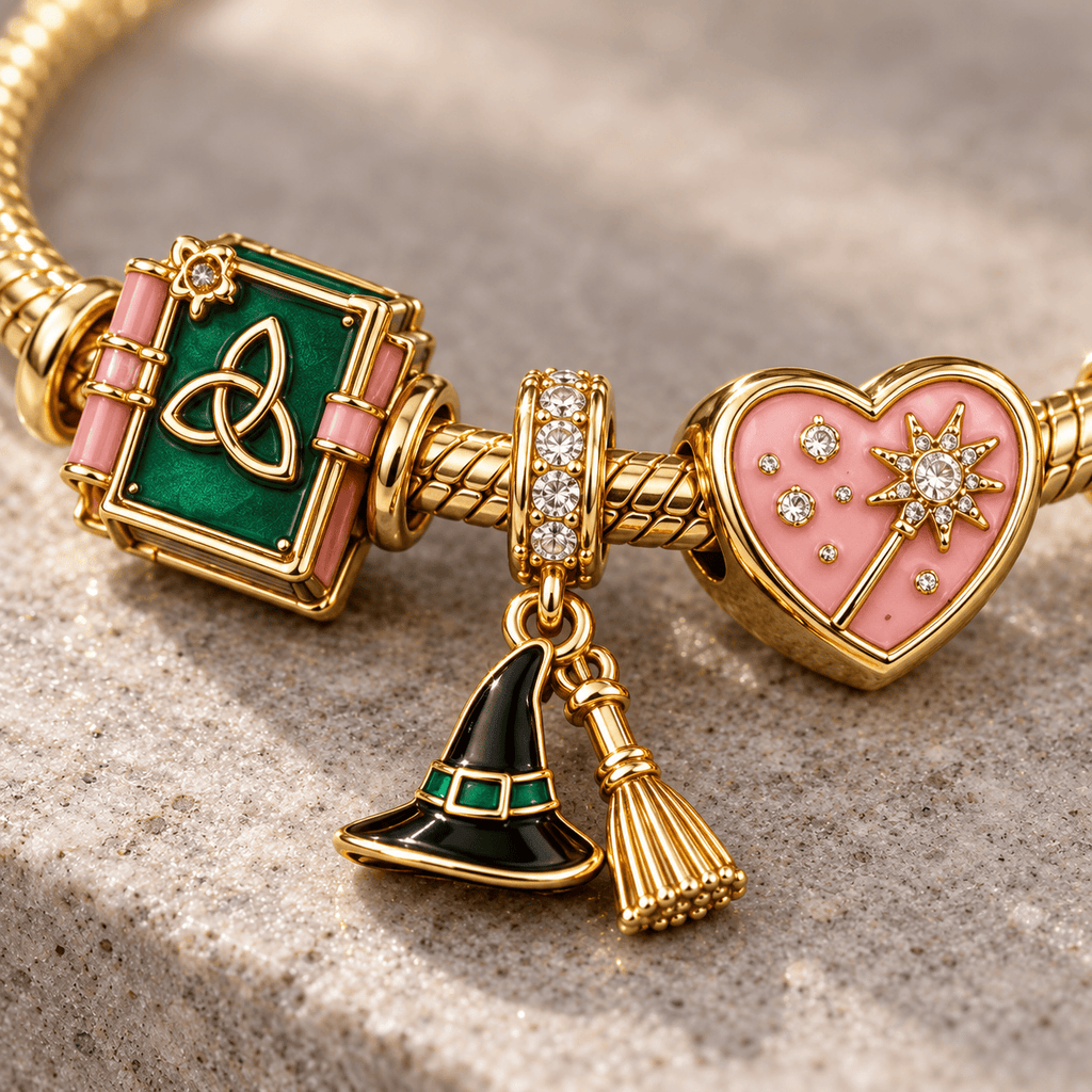 WCKD Gold Charm Bracelet Set PTKL
