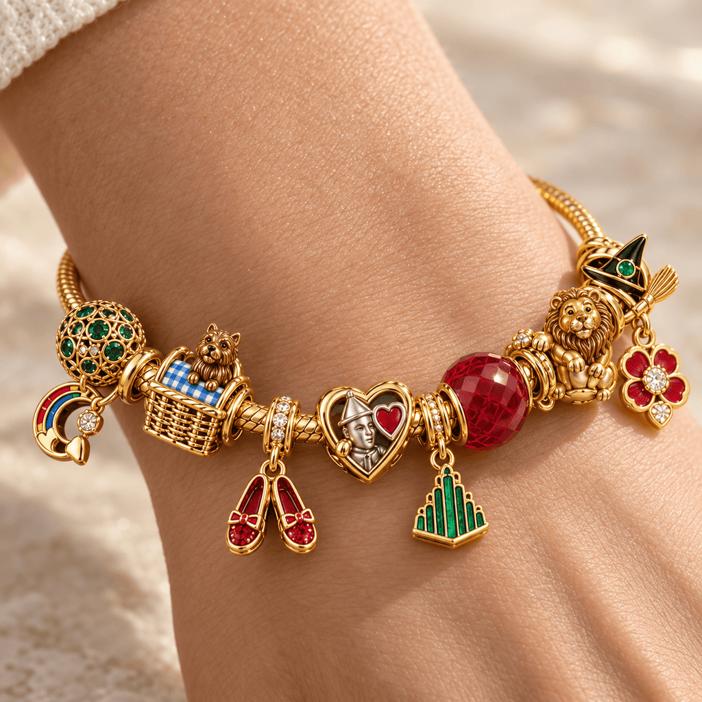 TWOZ Gold Charm Bracelet Set PTKL