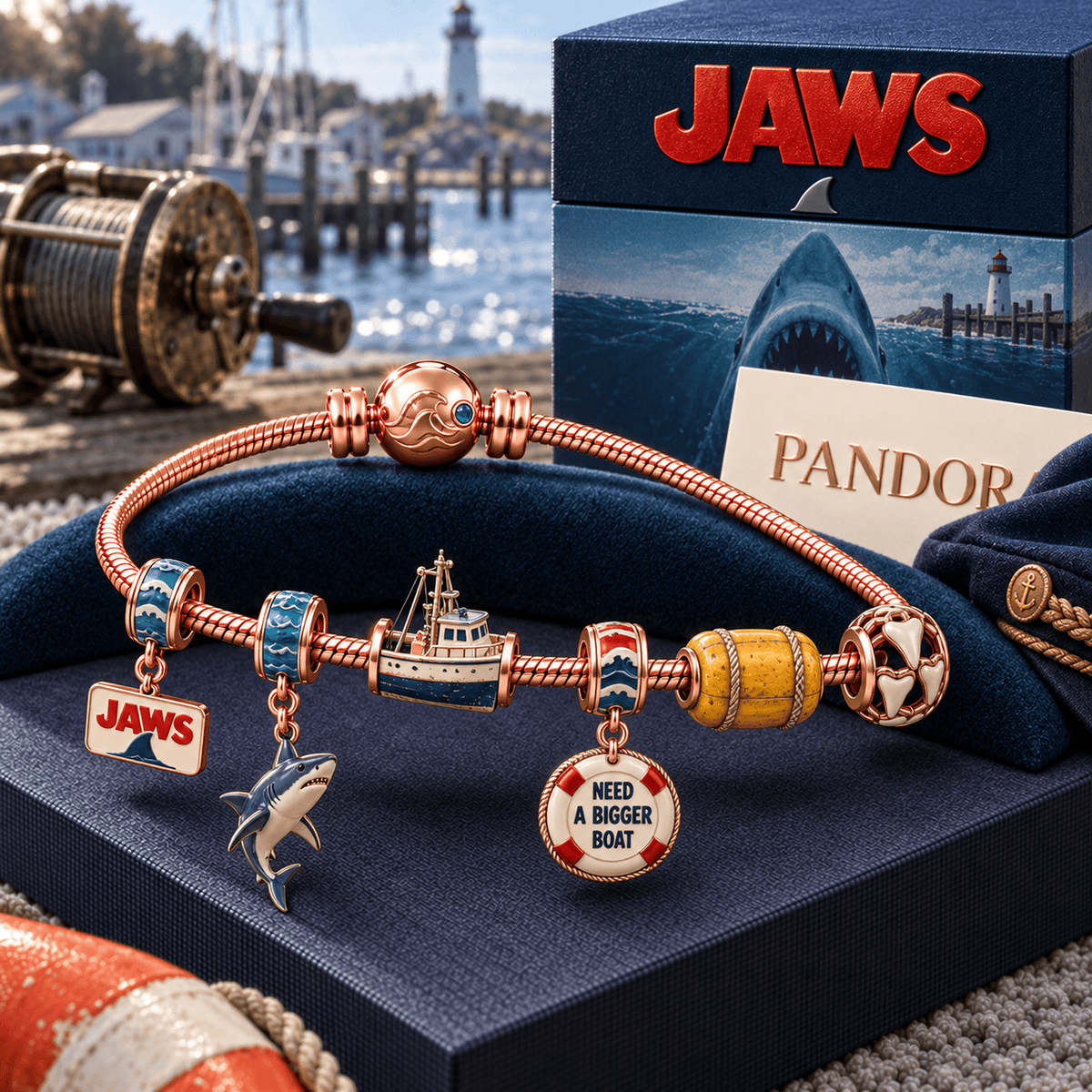JAWS Rose Gold Charm Bracelet Set HQH