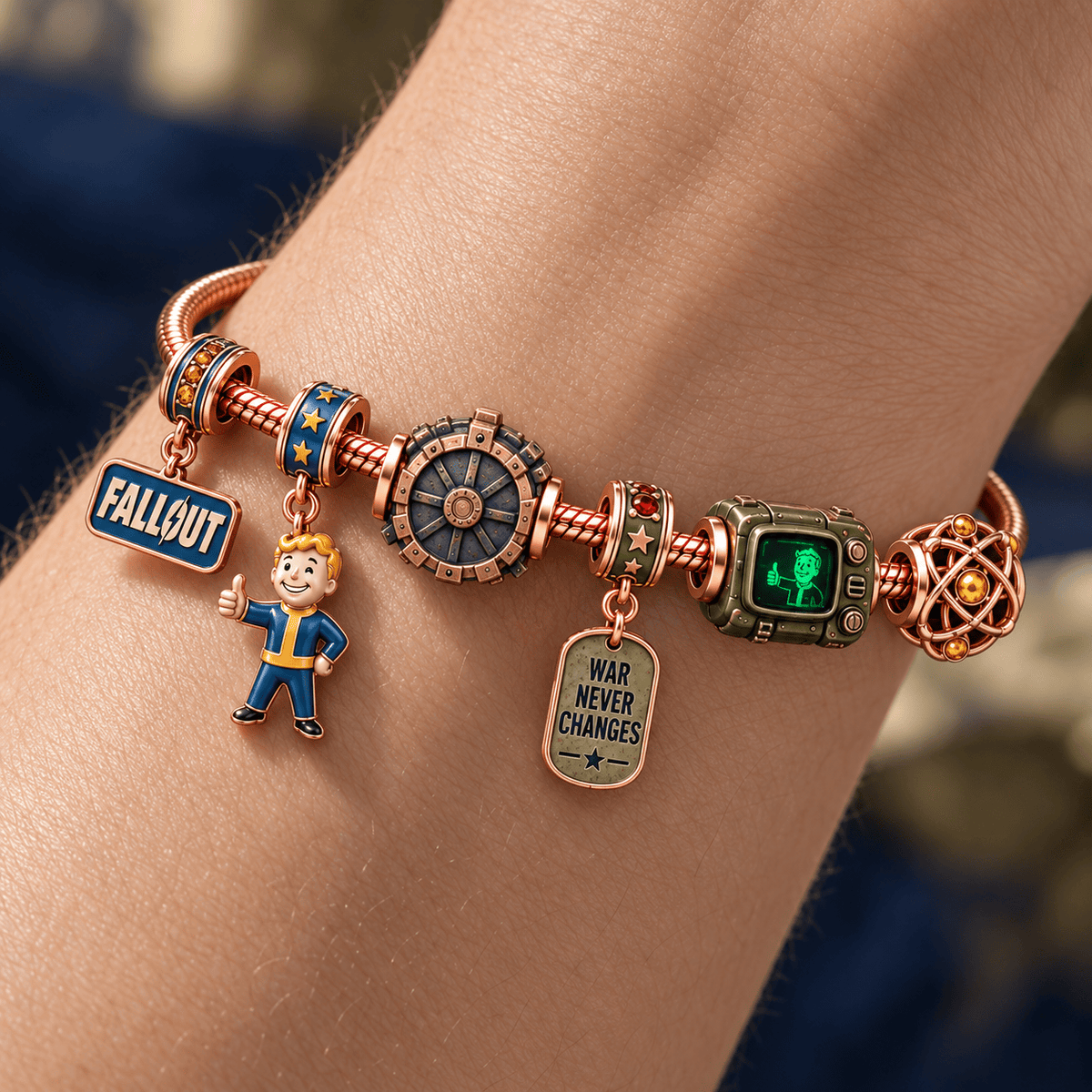 FOG Rose Gold Charm Bracelet Set HQH