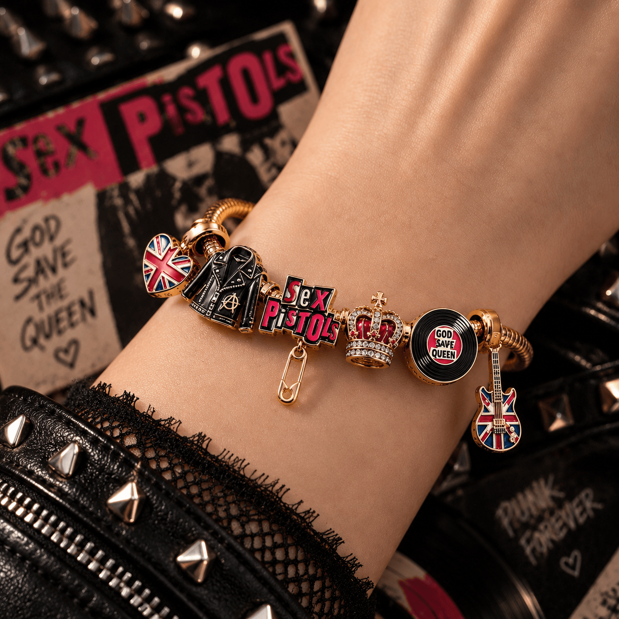 SPLS Gold Charm Bracelet Set PTT