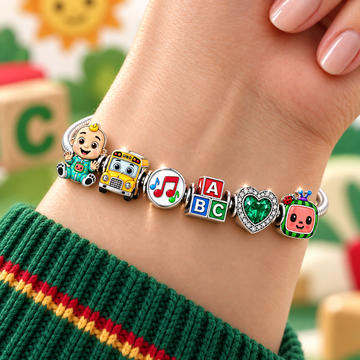 COCO Silver Charm Bracelet Set PNPA