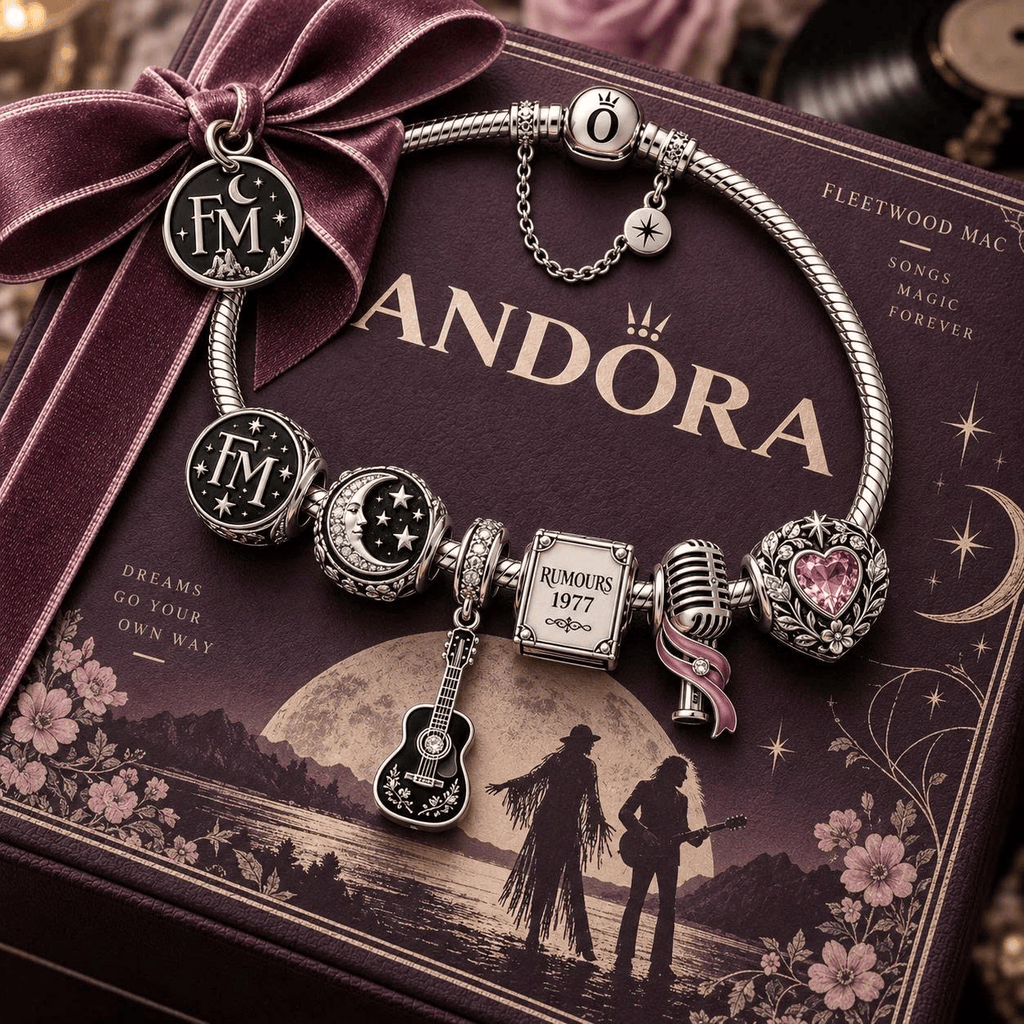 FLM Silver Charm Bracelet Set VTH