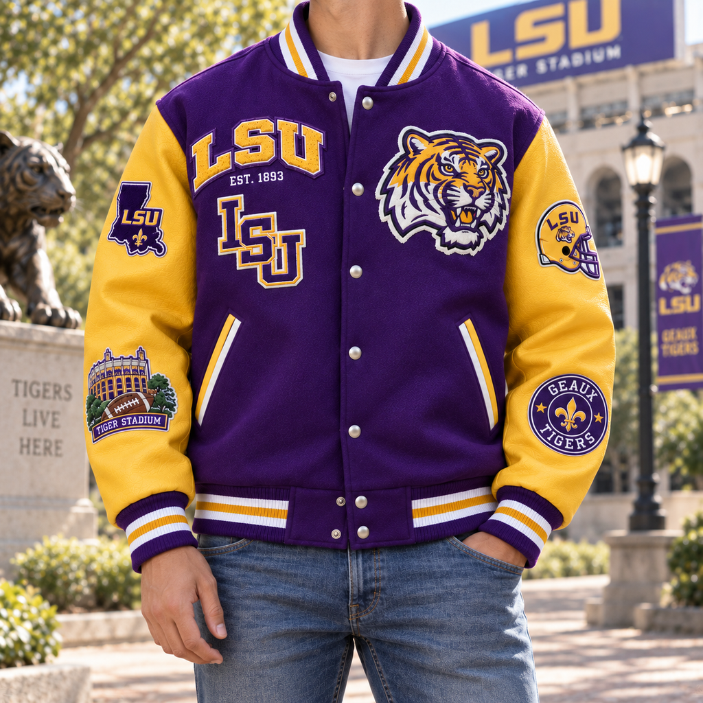 Premium LSU Baseball Jacket PVNA