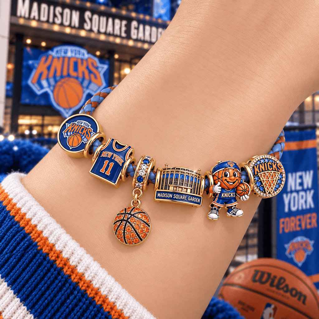 NYK Braided Leather Charm Bracelet Set VTH