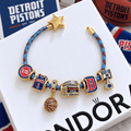 DTP Braided Leather Charm Bracelet Set VTH
