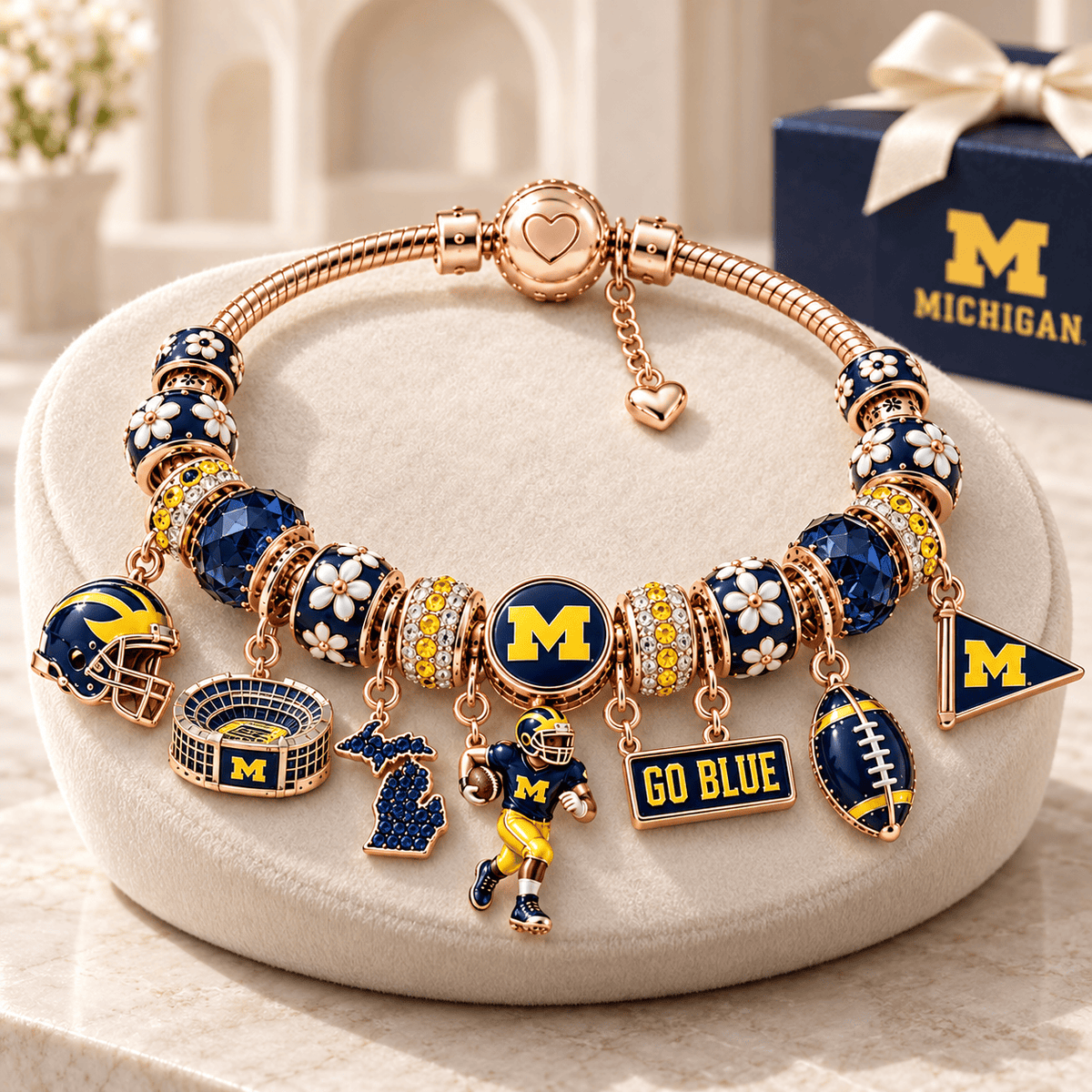 MWR Gold Charm Bracelet Set NHVH