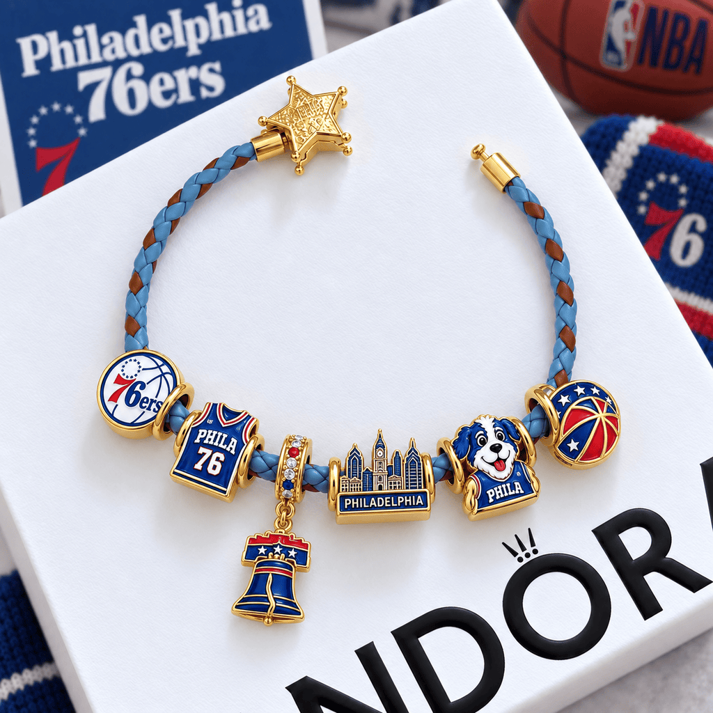 PL77 Braided Leather Charm Bracelet Set VTH